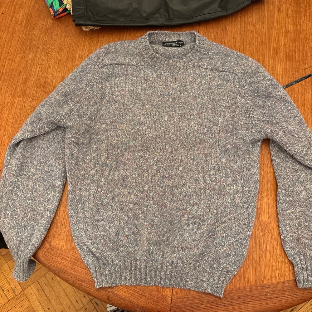 SOLD Lands End Vintage Shetland Wool Crewneck Sweater- L